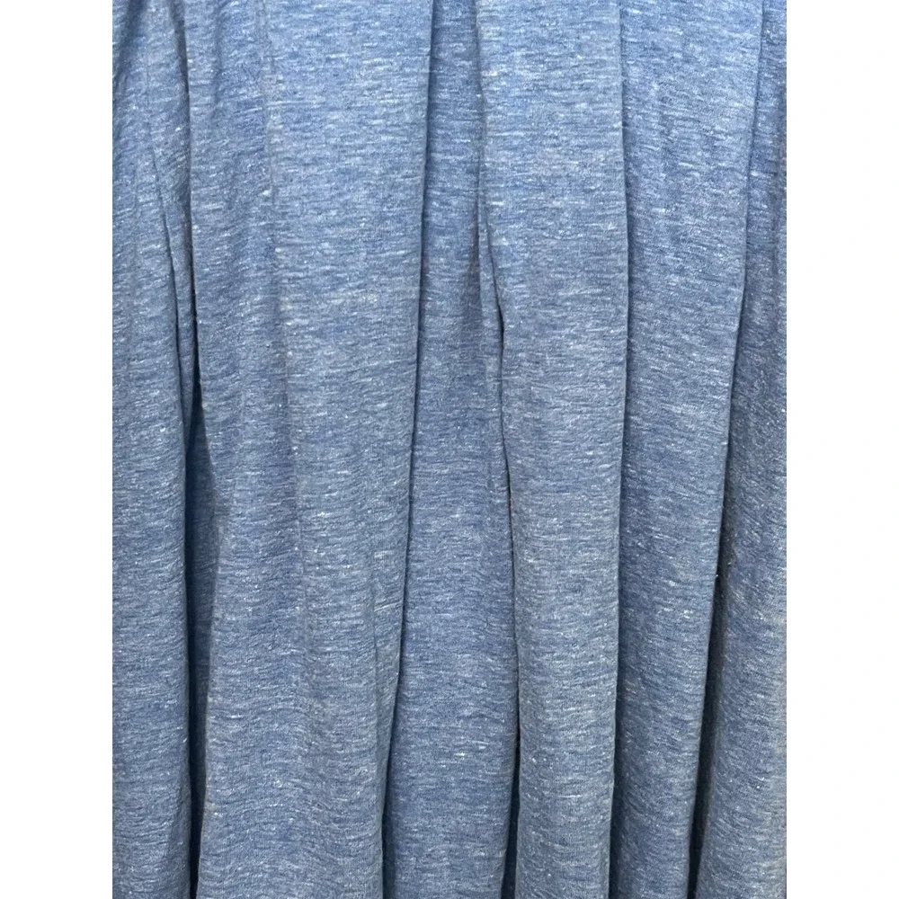 LuLaRoe Blue Heathered Pleated Midi Skirt XS - Picture 2 of 5